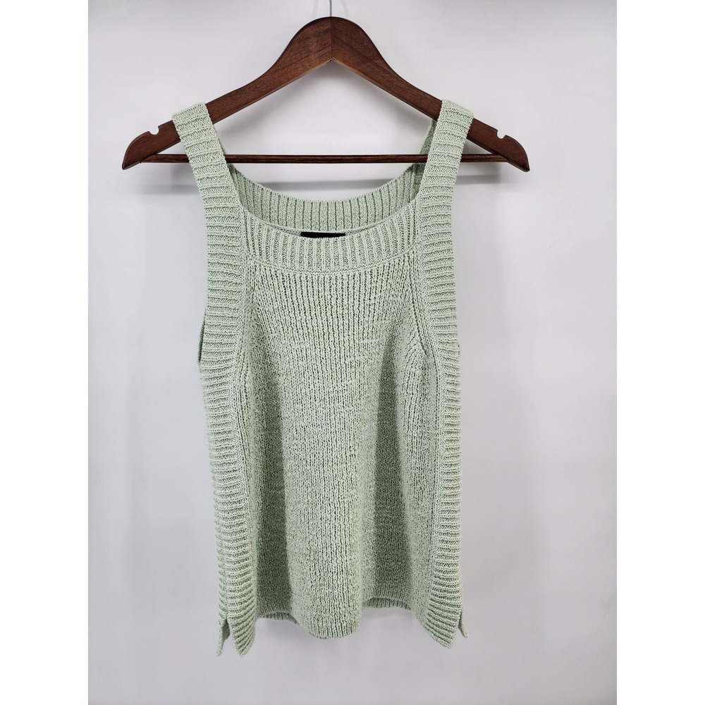 Light Green Knit Tank Top - Women